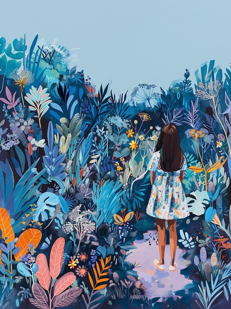 In The Garden Blue 1