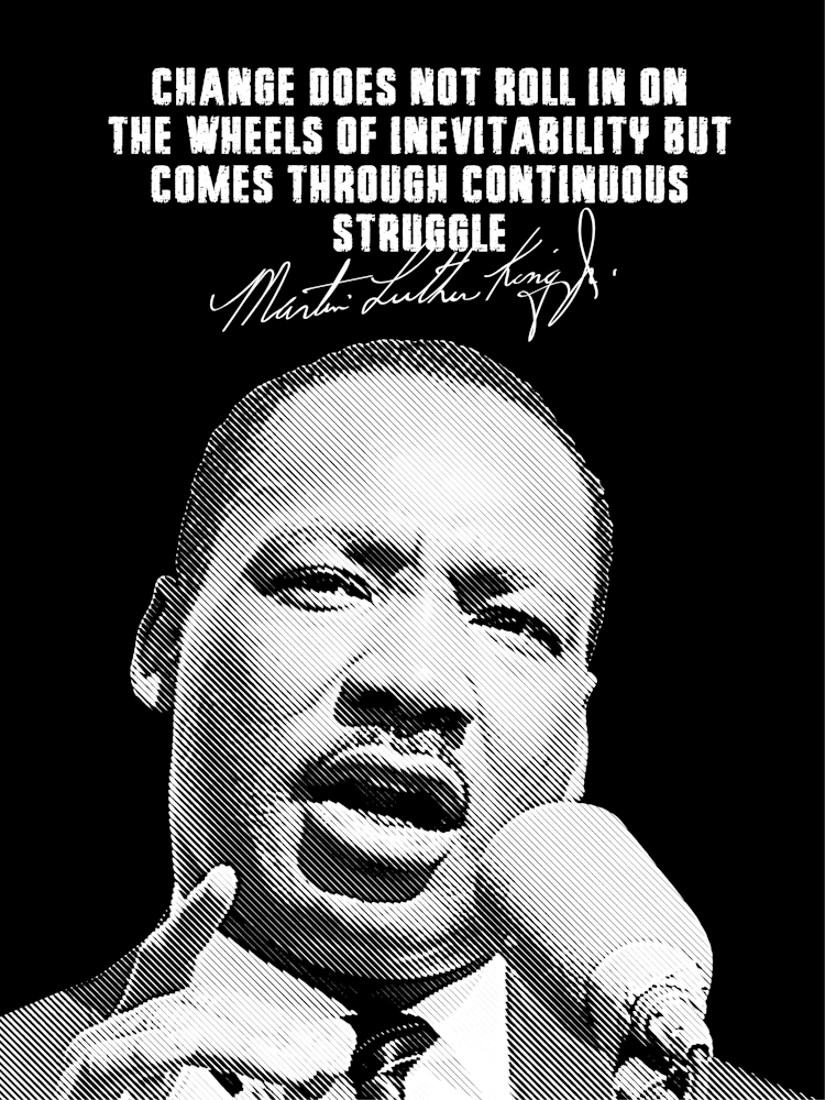 Citation de Martin Luther King en Art Linéaire