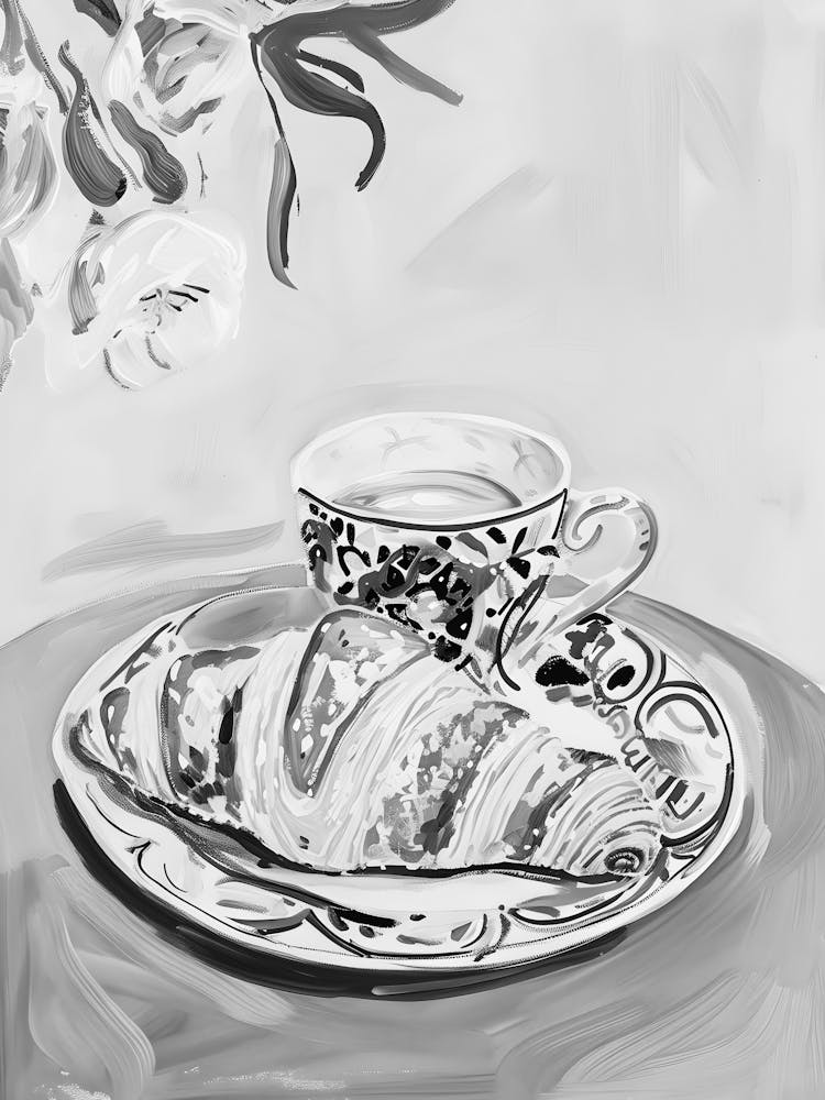 Kaffee und Croissants