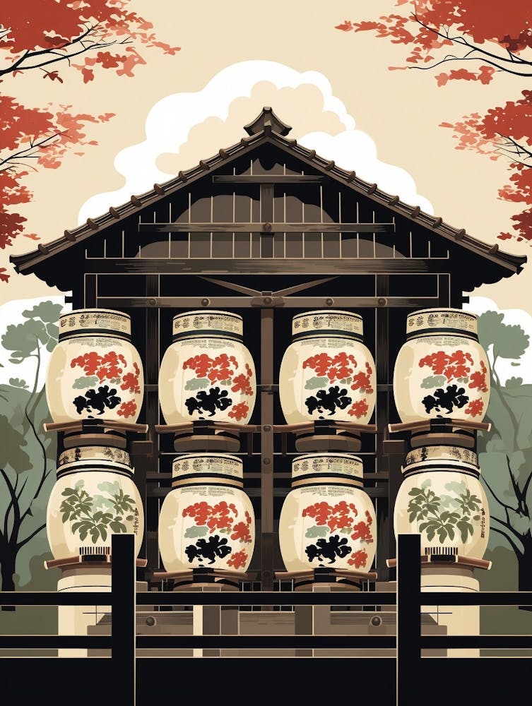 Sake Barrels Japanese 1