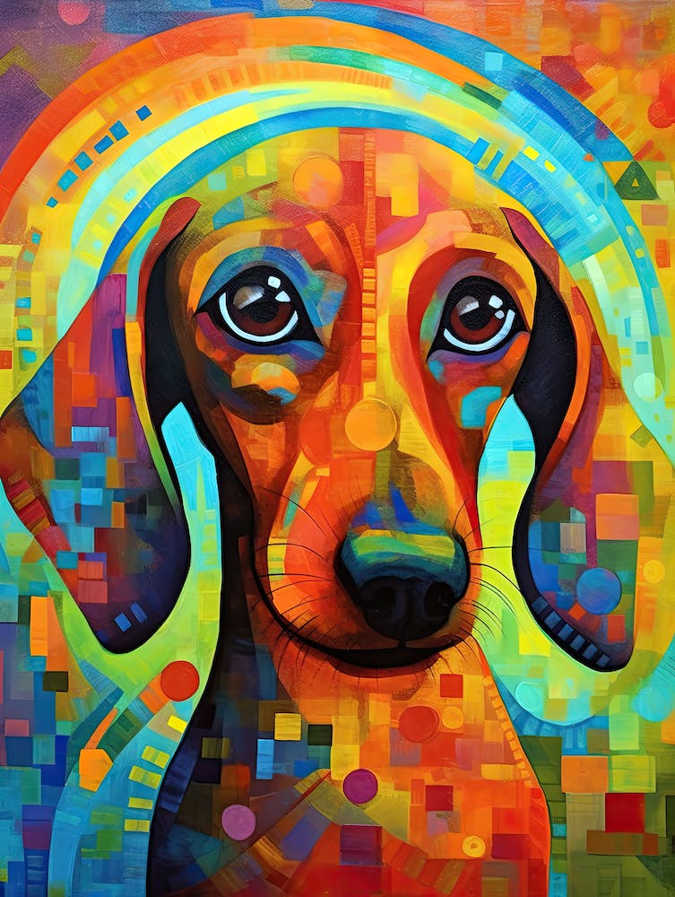 Dachshund dog print