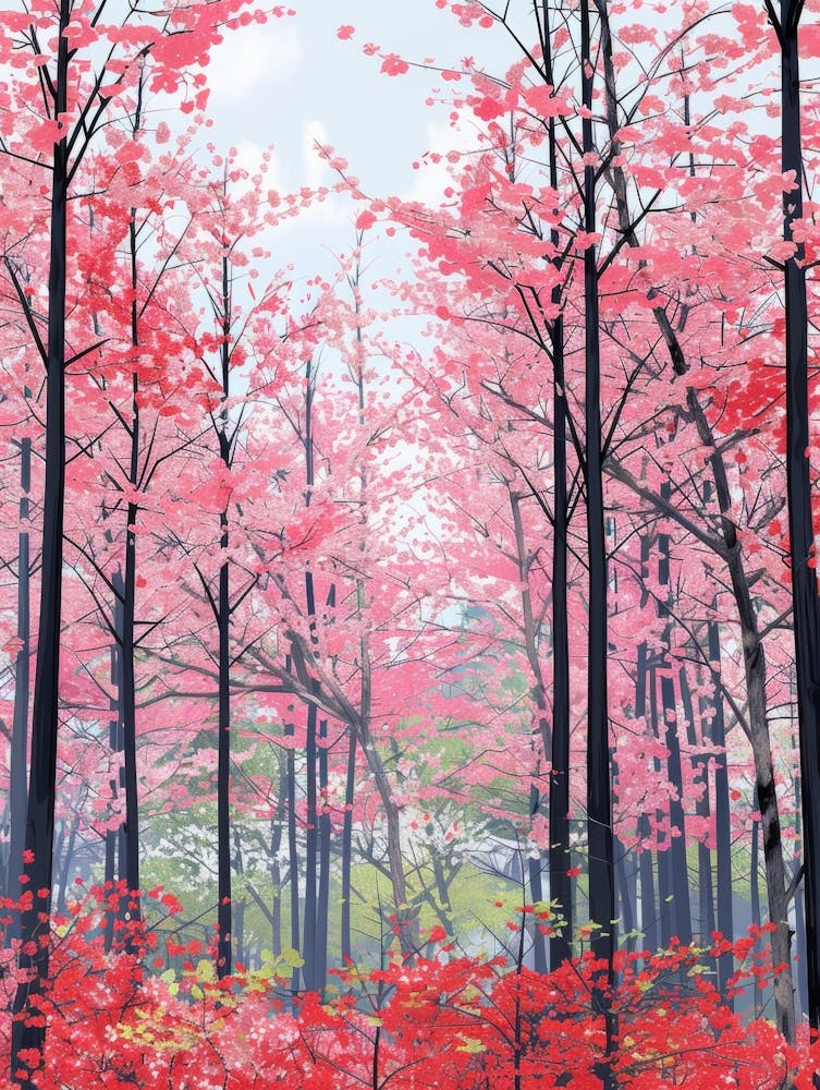 Red Cherry Blossoms