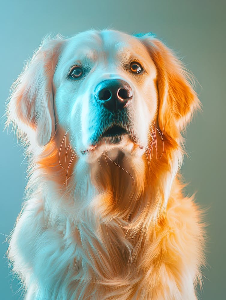 Golden Retriever Dog Portrait.Generated AI. 1