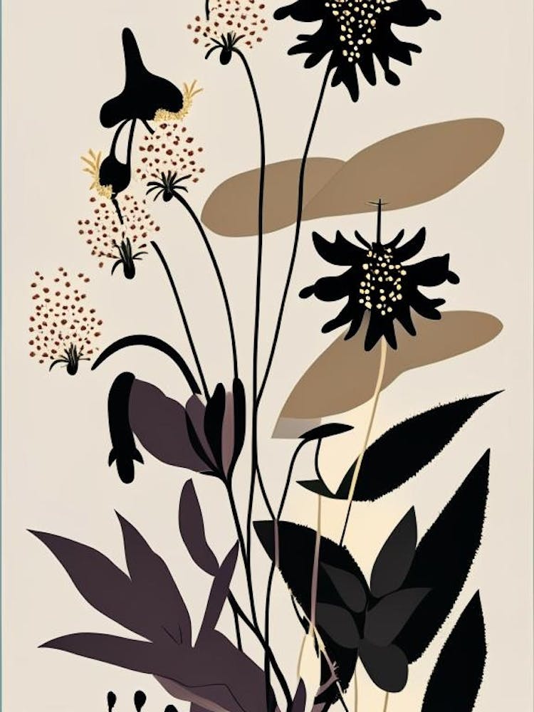 Black Snakeroot Wildflower Modern Muted Colours 2