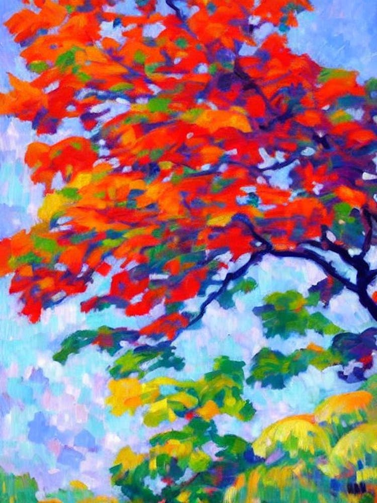 Western Red Cedar tree Abstract Block Colour