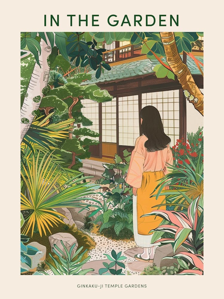In The Garden Poster Ginkaku Ji Temple Gardens Japan 2