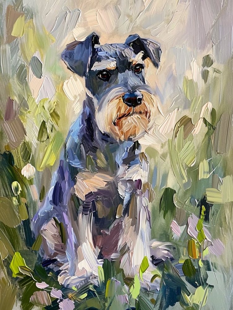 Miniature Schnauzer Acrylic Painting 3