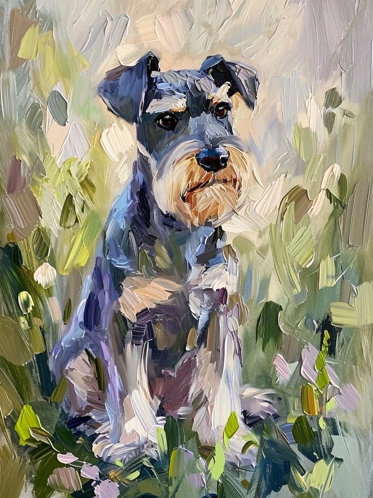 Miniature Schnauzer Acrylic Painting 3