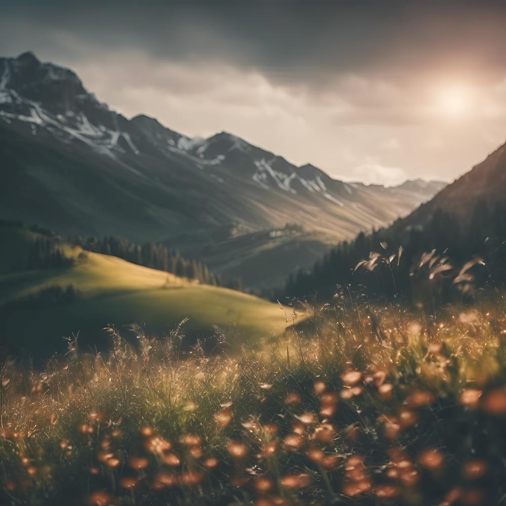 Sunset In The Mountains