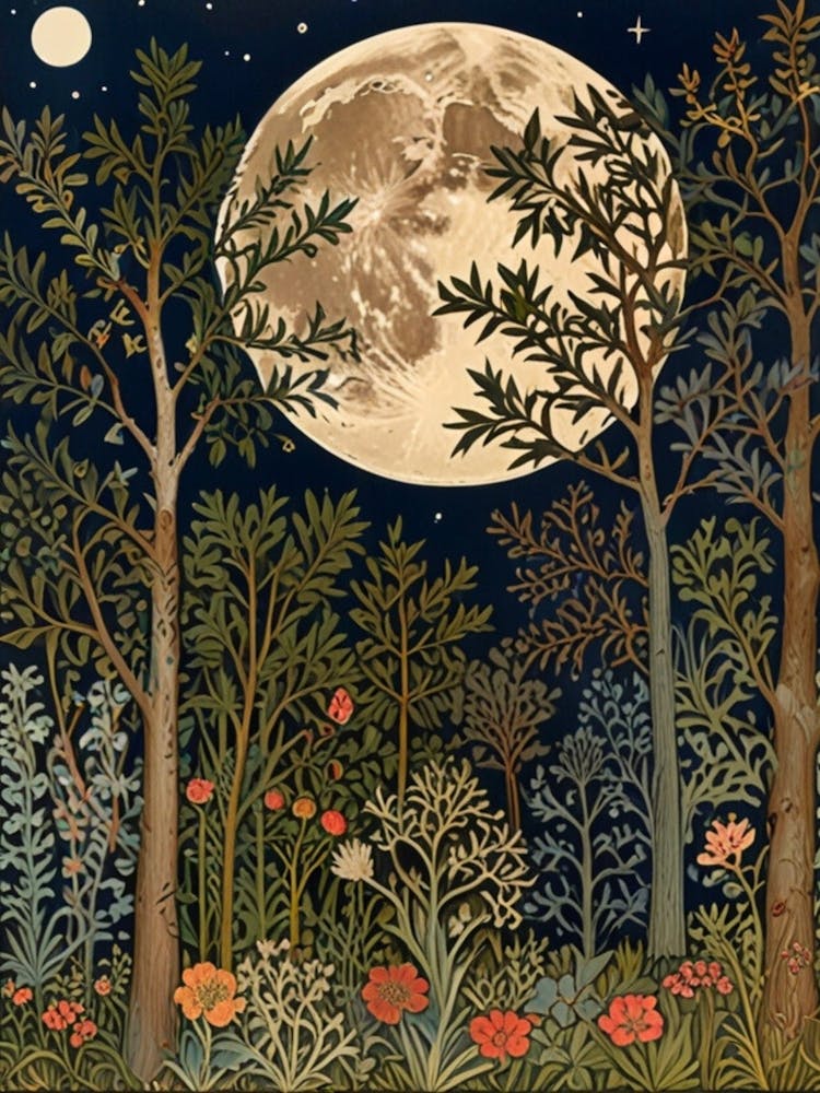 William Morris Moonlight In The Forest 204