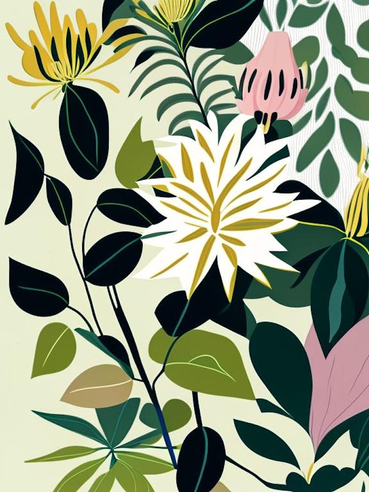 Wild Bergamot Wildflower Modern Muted Colours 1