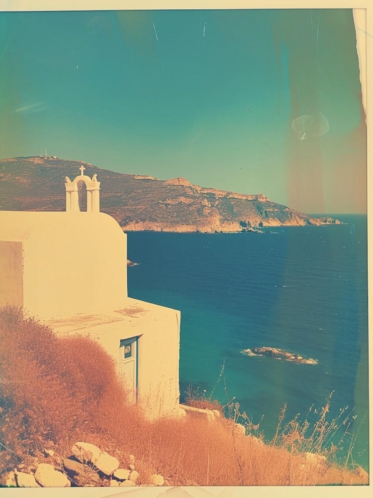 Mykonos Retro Polaroid Style 1