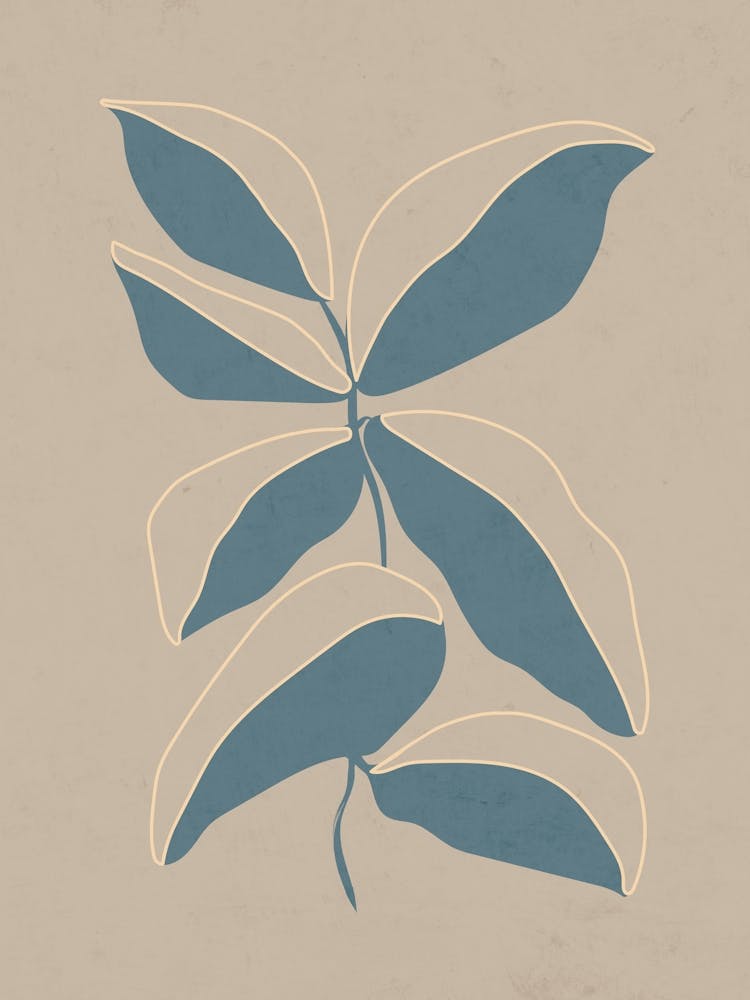 Tropical Leaves Line