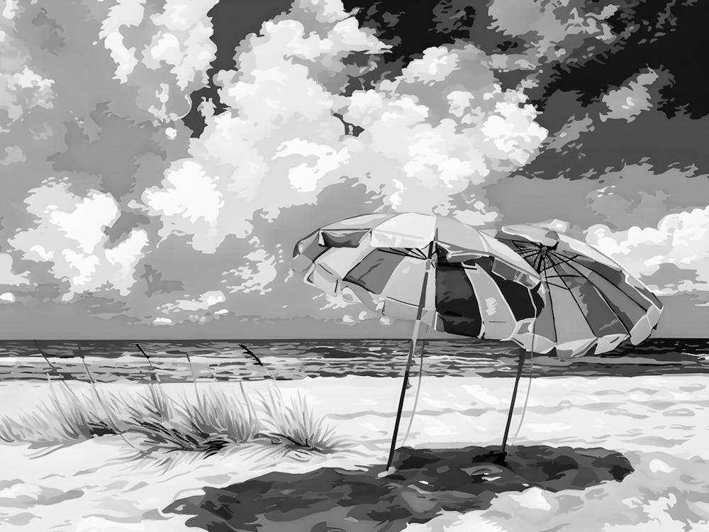 Umbrellas On The Beach 8