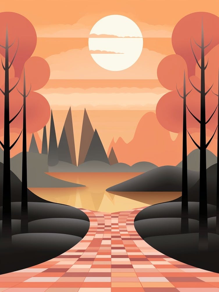 Landscape Geometric Abstract Illustration 8