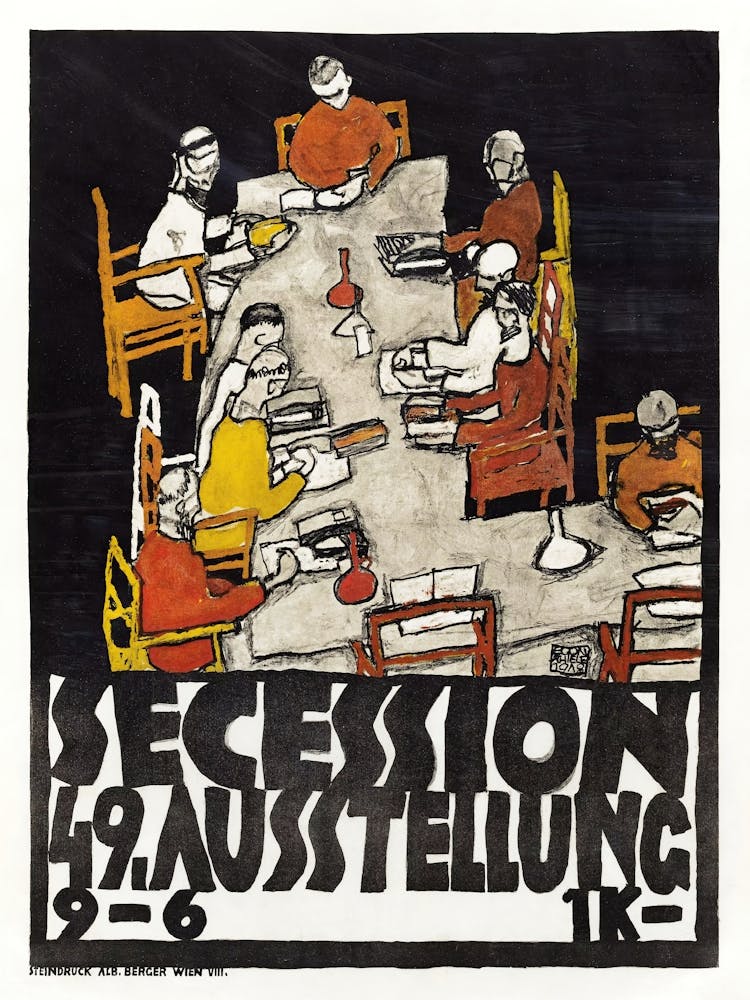 Poster For The 49th Secession Exhibition, Egon Schiele