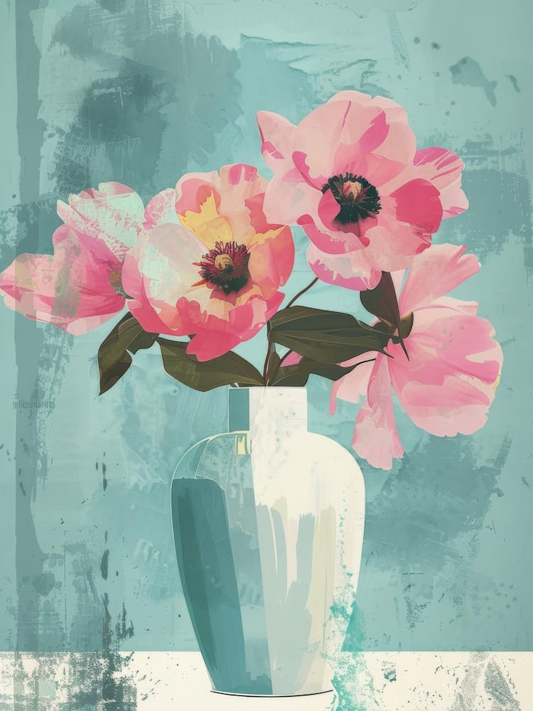 Pink Flowers In A Vase 13