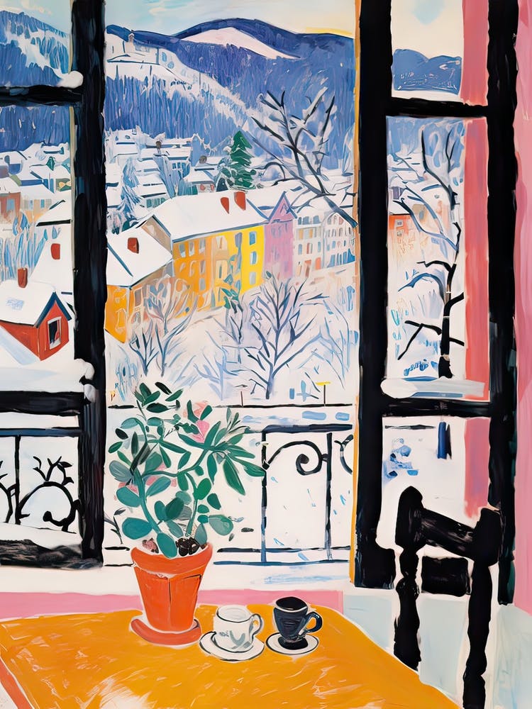 The Windowsill Of Innsbruck   Austria Snow Inspired By Matisse 2