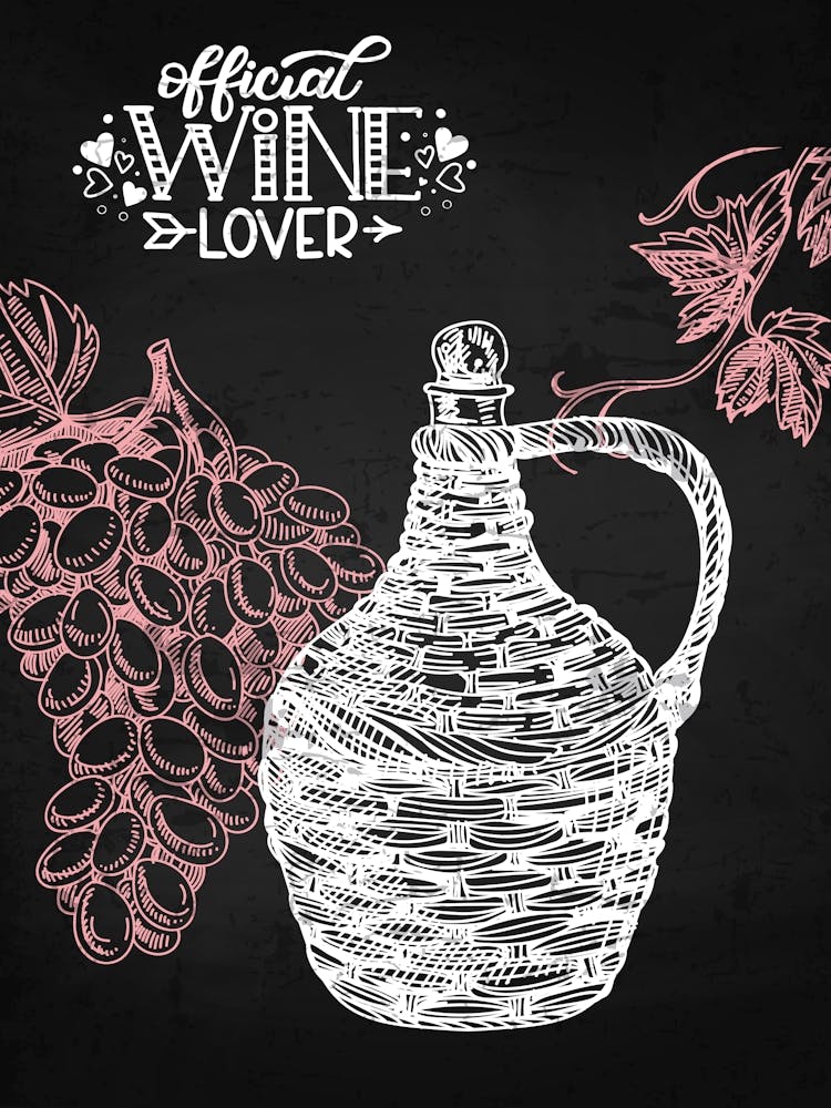 Official Wine Lover — wine poster, kitchen poster, wine print
