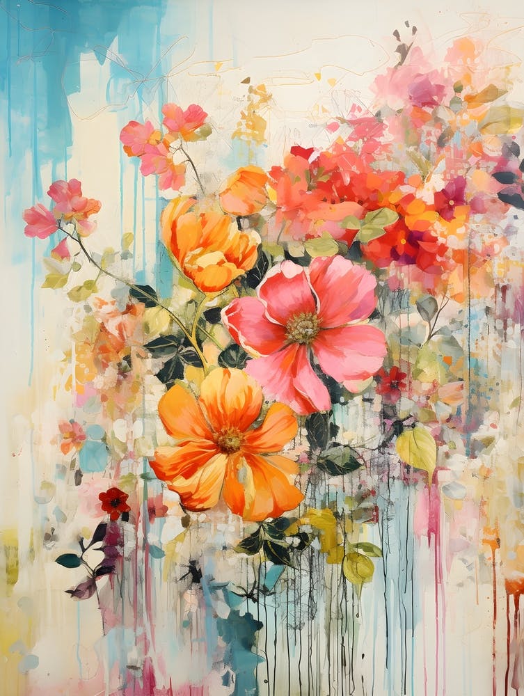 Vintage Bright Flowers 15