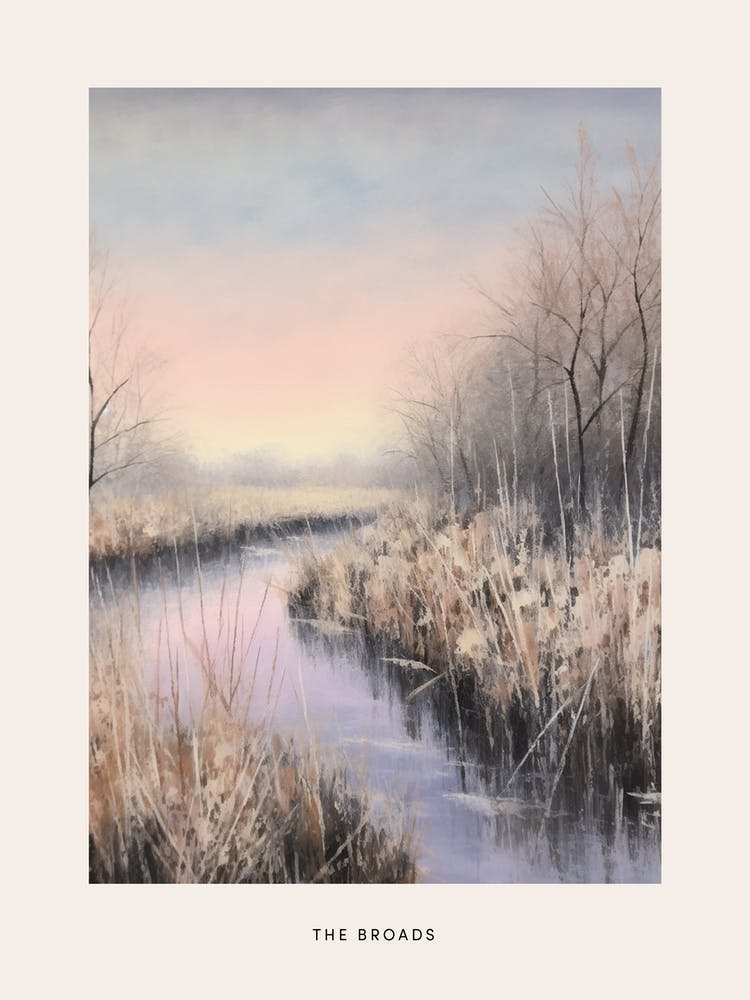 Dreamy Winter National Park Poster  The Broads England 2