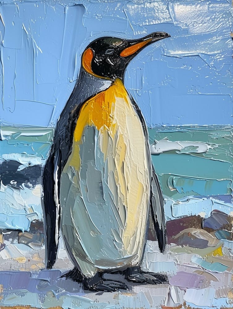 King Penguin St Andrews Bay Colour Block Painting 4