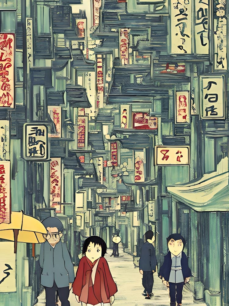 Street Scene In Japan