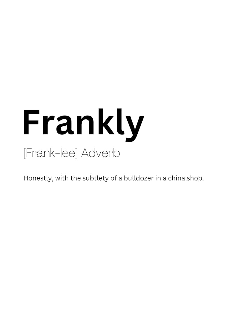 Frankly Definition Meaning 1