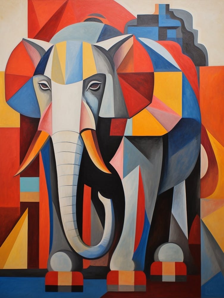 Elephant Abstract Pop Art 7