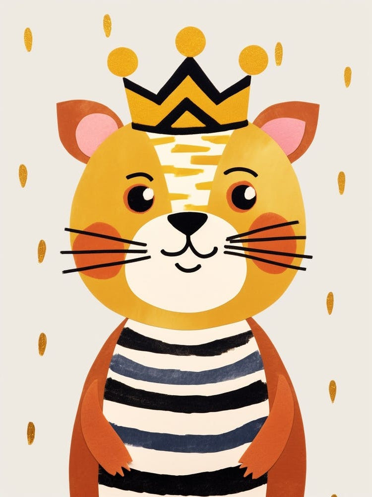 Little Tiger 1 Wearing A Crown