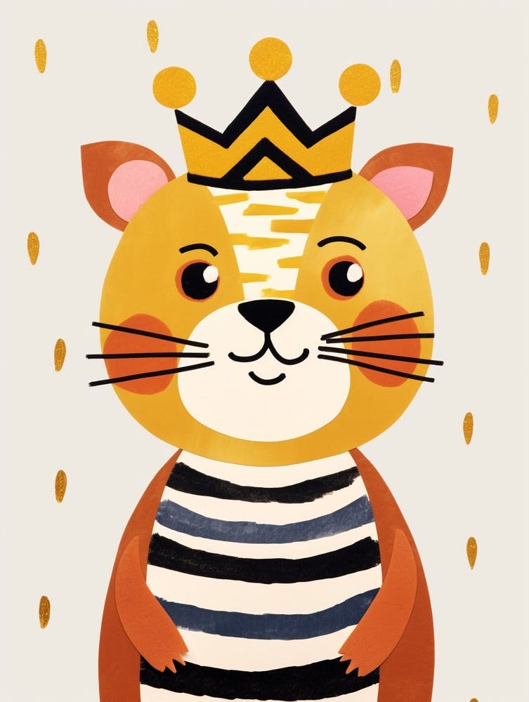 Little Tiger 1 Wearing A Crown