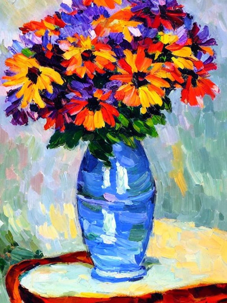 Osteospermum Floral Abstract Block Colour Flower