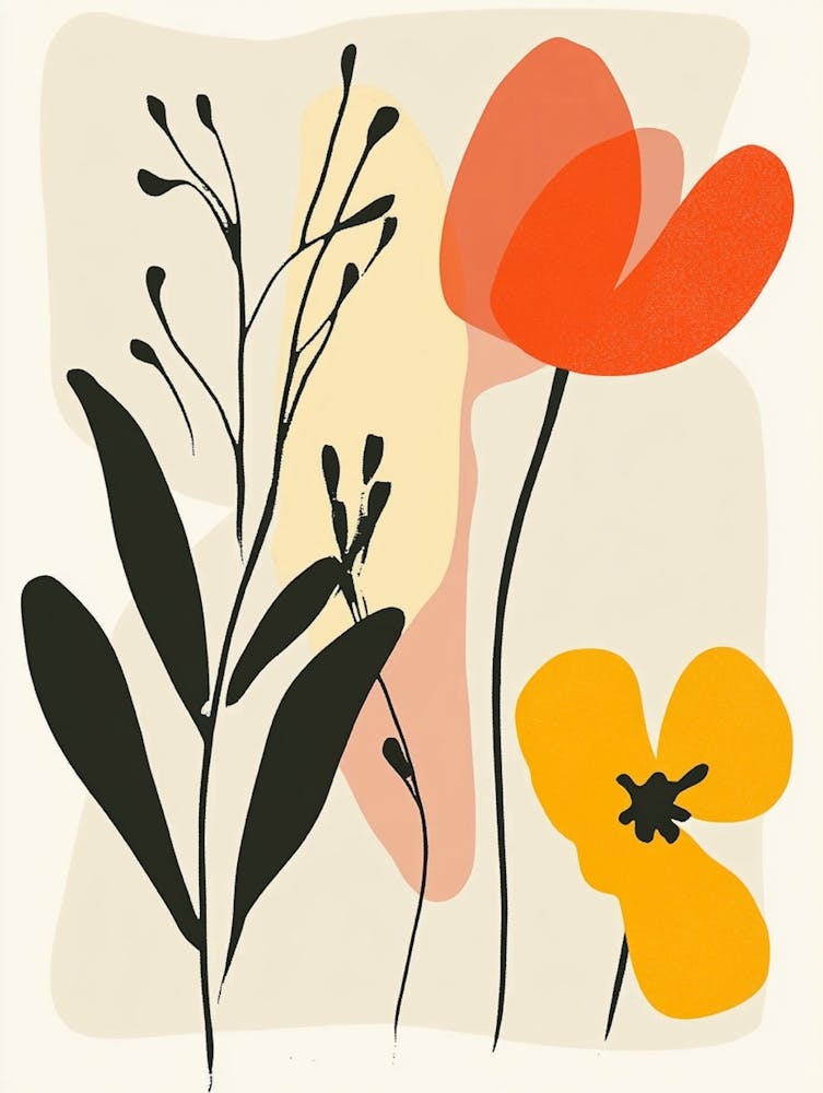 Peinture Florale Abstraite 45