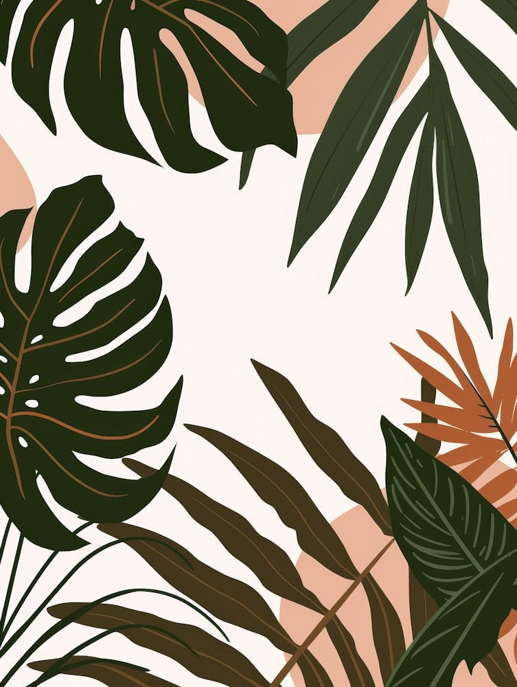 Tropical Leaves Background 5