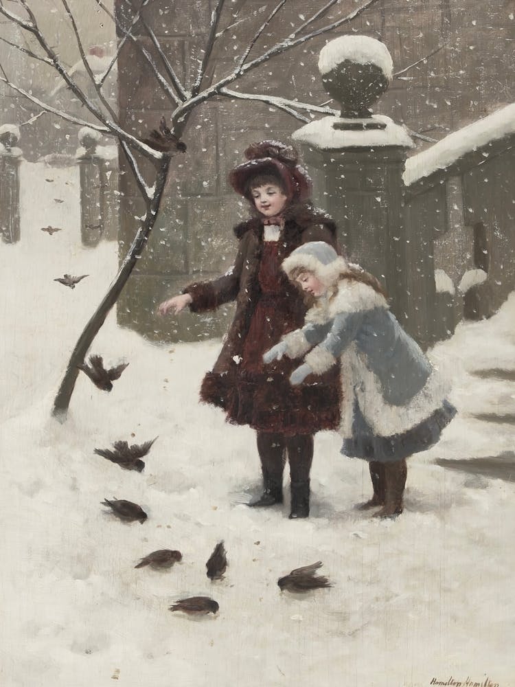 'Two Little Girls In The Snow'