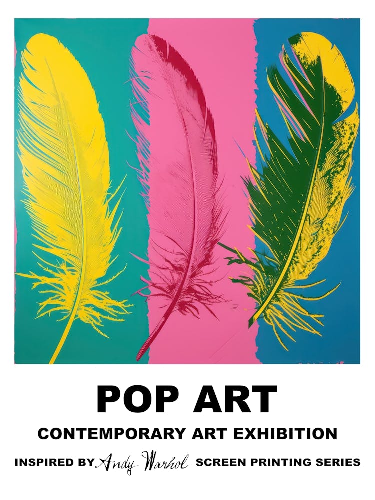 Poster Feathers Pop Art 2