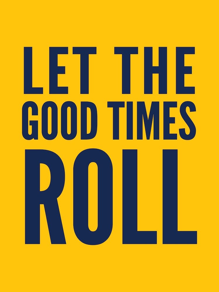 Let The Good Times Roll Yellow And Navy
