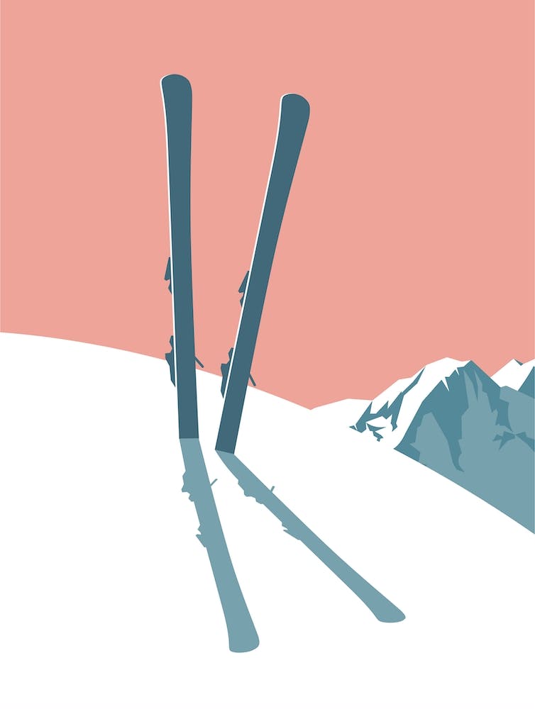 Skis in snow