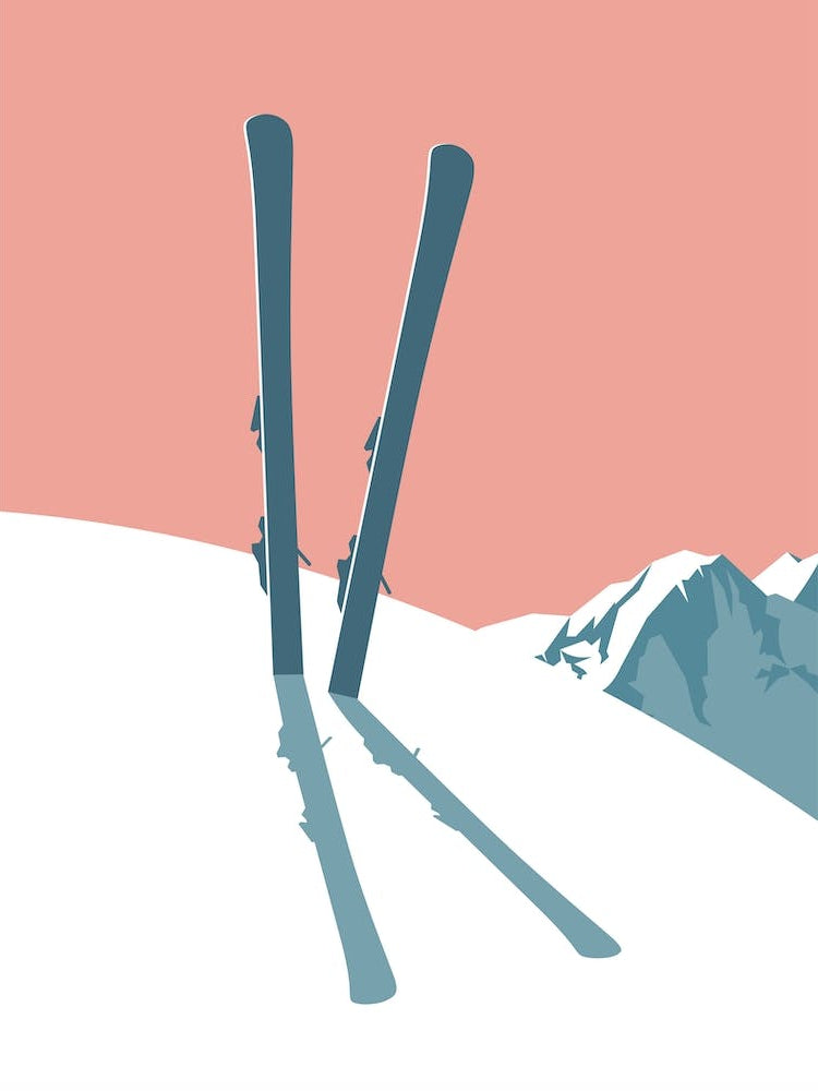 Skis in snow