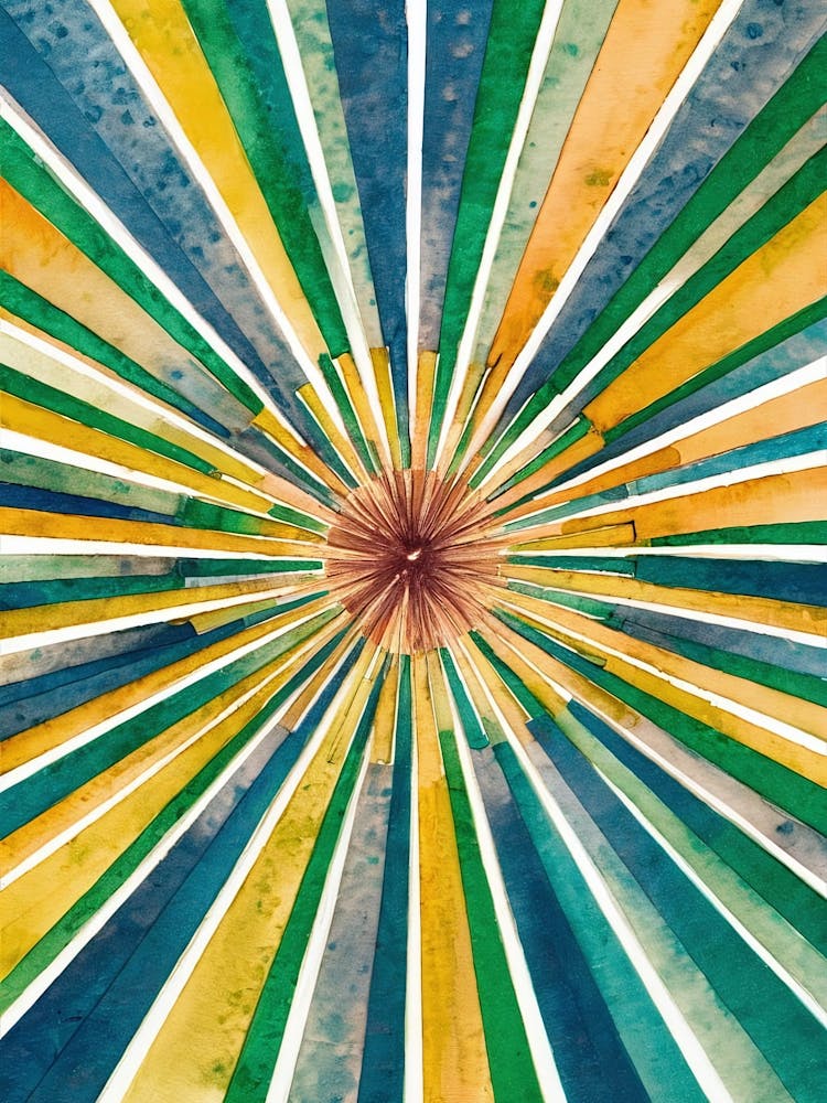 Watercolor Sunburst