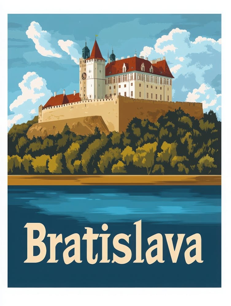 Aihrgdesign A Vintage Travel Poster Of Bratislava