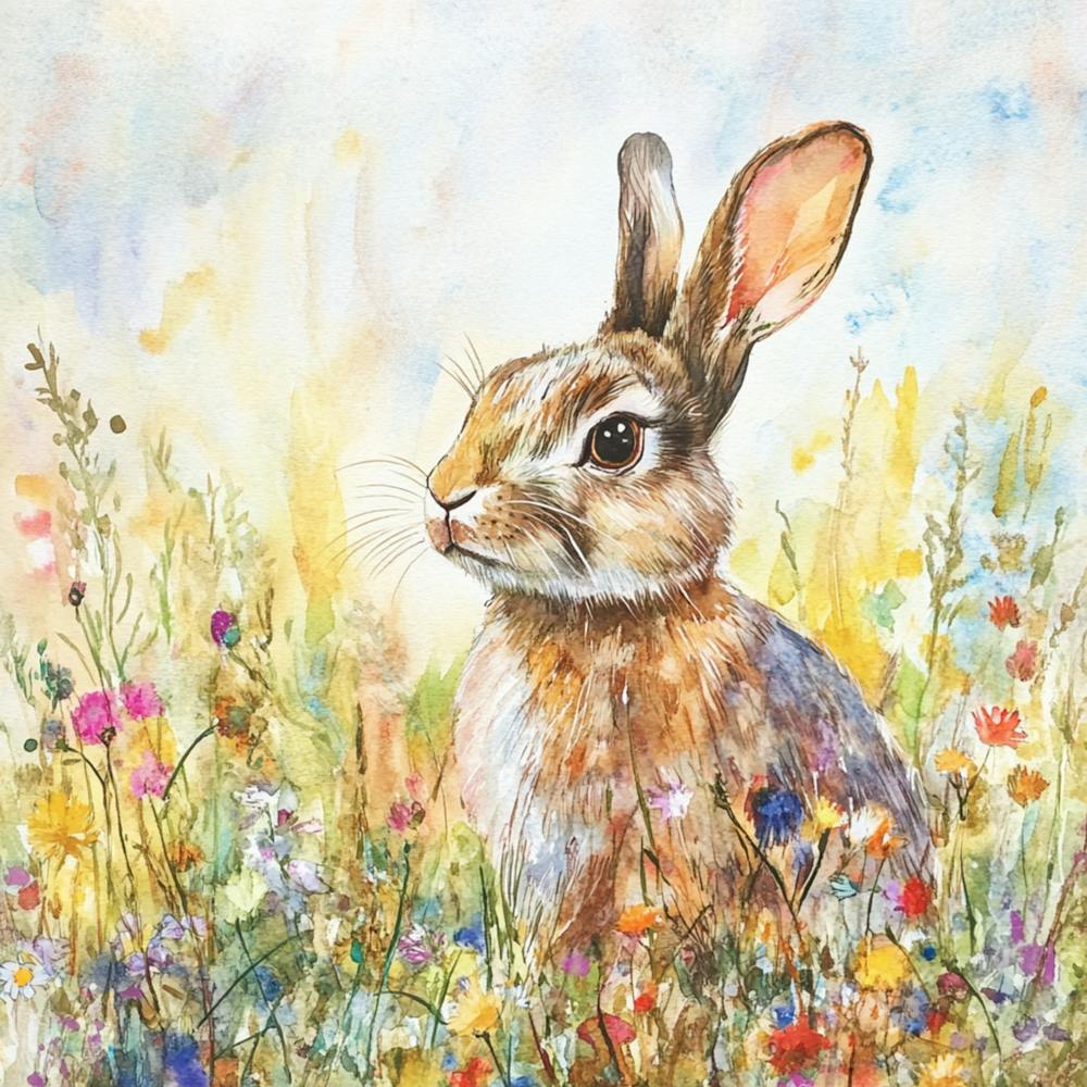 Rabbit In The Meadow 2