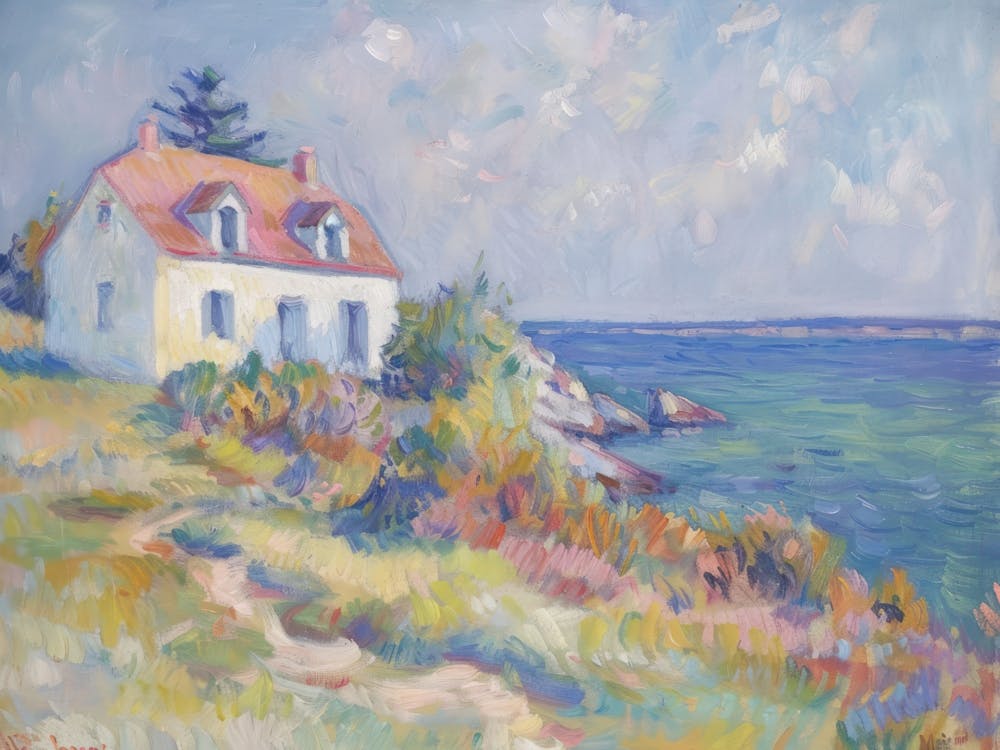 Horizon Hues Painting Inspired By Paul Cezanne
