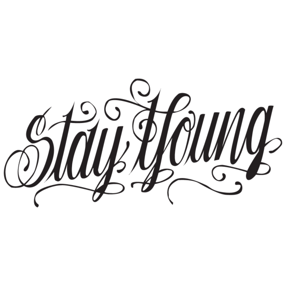 Stay Young Text Typography Font Typography White Text Logo
