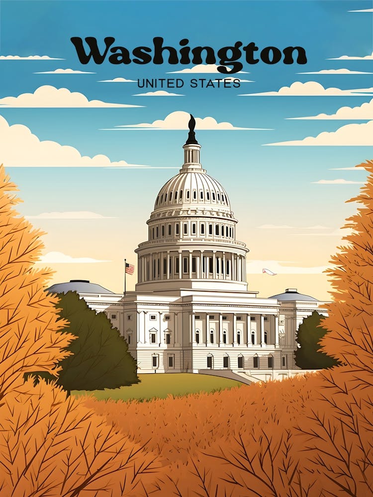 Washington United States Senate Illustration de Voyage Moderne