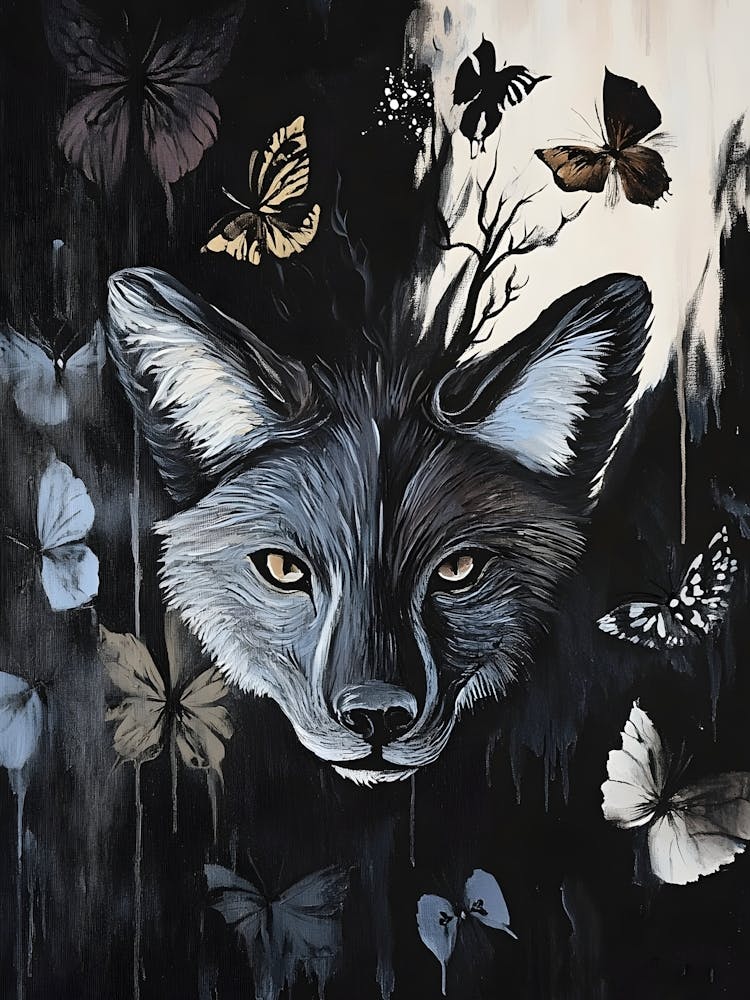 Fox And Butterflies