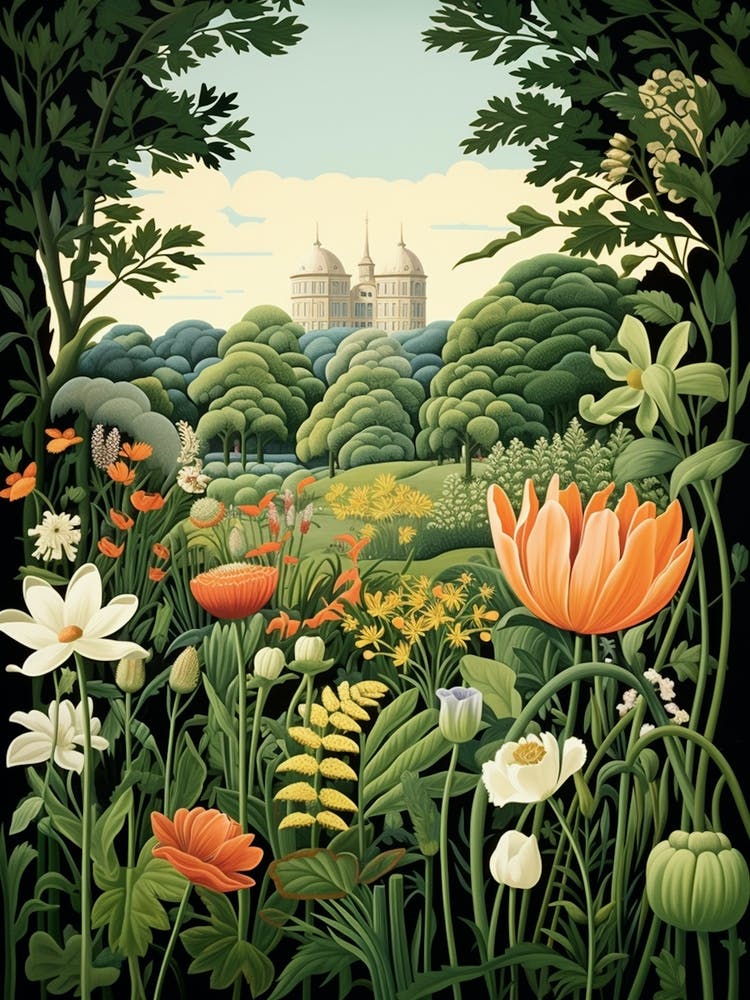 Nymphenburg Palace Gardens Germany Henri Rousseau Style 3