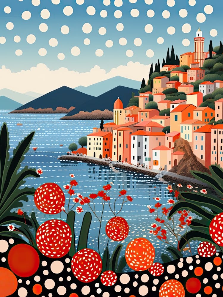 Santa Margherita Ligure, Italy, Illustration In The Style Of Pop Art 4