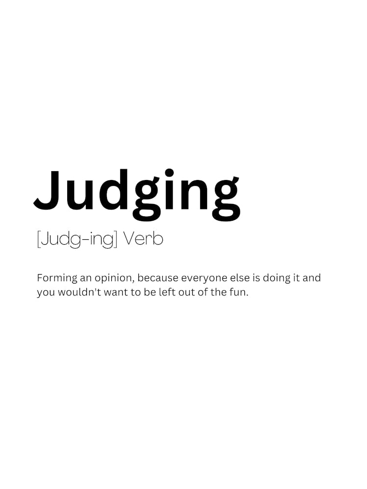 Judging Definition Meaning