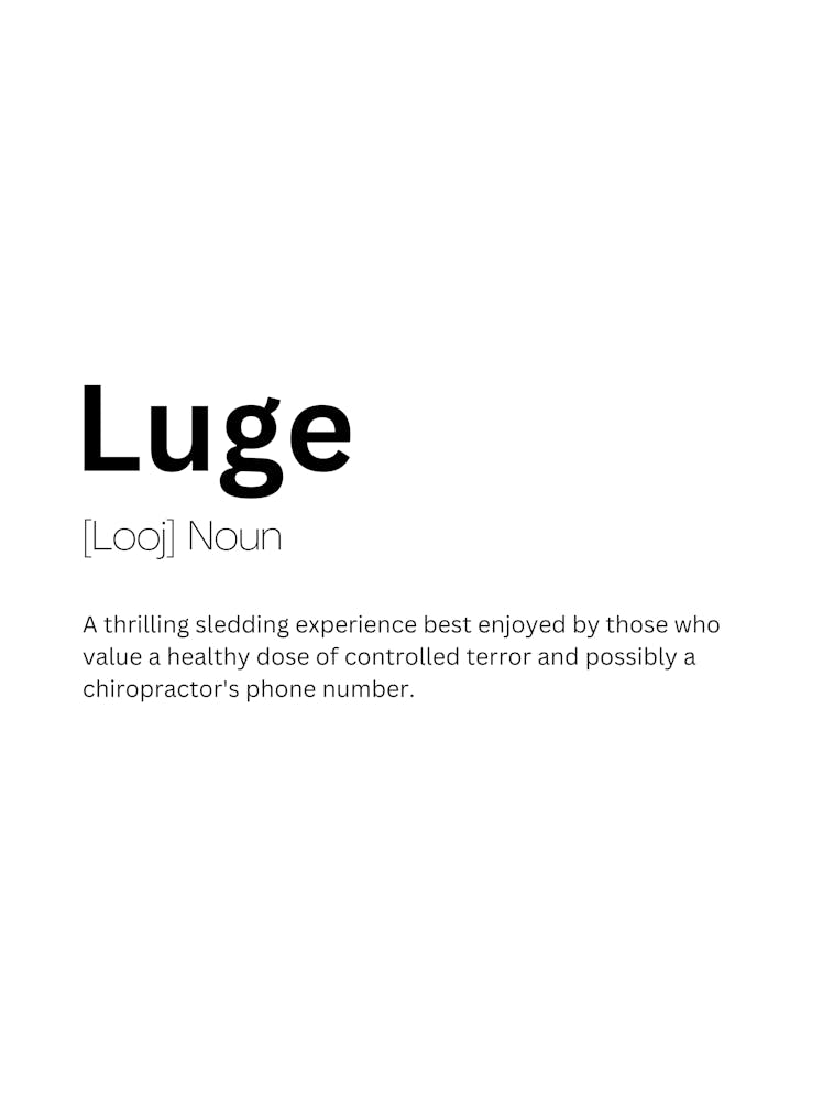 Luge Definition Meaning
